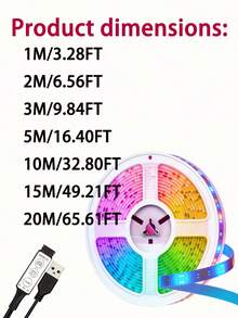 1-30m/Set Smart LED Strip Lights, 5050 RGB, Flexible Tape Lights For TV Backlight, Gaming Room, Christmas, Valentine's Day Decoration - 彩色 - 查看 11