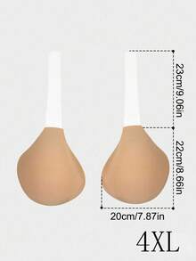vfvQueen 1 Pair Plus Size Self-Adhesive Lift-Up Breast Pads (Size Runs Large, Recommend Ordering One Size Down), Reusable, Invisible Self-Adhesive Breast Lift Bra Cups, Seamless Design, Suitable For Lingerie, Sleepwear And Special Occasions, Fashion Design, Comfortable Fit, Designed For Women, Special Occasion Sleepwear, Streamlined Push-Up Design (Please Refer To Size Chart And Select Appropriate Size Before Ordering) - Multicolor - View 7