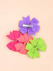 4/20/40/60个装优雅缎带扭结蝴蝶结发夹，适合女婴、儿童、幼儿，生日礼物套装 - 彩色 - 查看 4