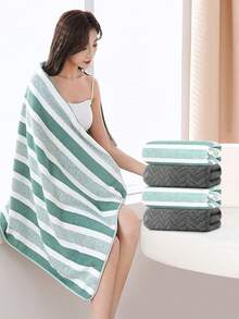 Bộ 4 khăn tay màu trơn + họa tiết sọc - Bộ khăn tắm - Kích thước 13,78x29,53 inch/35x75 cm - Chất liệu lông cừu san hô mềm mại & thân thiện với da, thấm hút & khô nhanh - Có móc treo giúp dễ dàng phơi khô - Không rụng, không phai màu - Phong cách tối giản & thời trang - Phù hợp cho nam & nữ, mọi mùa - Áp dụng cho phòng tắm, phòng khách, nhà bếp, phòng ngủ, hồ bơi, quà tặng, cũng có thể dùng làm đồ trang trí Halloween, mùa thu, Giáng sinh, quà tặng Giáng sinh 70x140 cm/27,56x55,12 inch Khăn tắm cho thẩm mỹ viện, thể thao khách sạn, đồ dùng thiết yếu trong nhà, khăn tắm, chăm sóc da - Nhiều màu - Xem 4