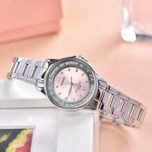 Đồng hồ nữ cao cấp Casio LLTP-1391D-4A mặt hồng, dây thép không gỉ, đính pha lê, máy quartz. - Một cỡ - Xem 2