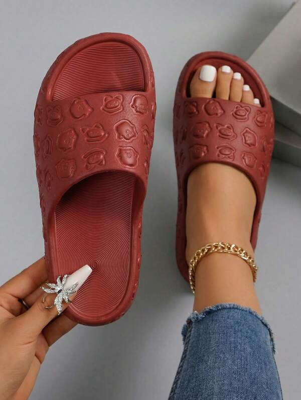 Soft Slippers Cartoon Patterns Summer Non Slip Home Shoes For Women Comfortable Designer