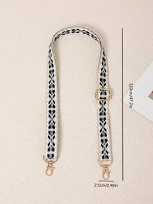 Ins Retro Style Woven Shoulder Strap, Adjustable Wide Pressure-Relieving Bag Strap, One Shoulder Crossbody Bag Replacement Strap Accessory - Multicolor - View 5