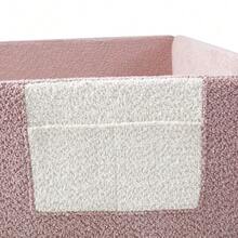 Upholstered Bed, 140 X 190 Cm, Without Mattress, Removable Side Rails, Integrated Fabric Storage Bag, Unique Velvet, Grey - Pink - View 7