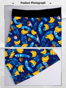 DOKER 1 chiếc quần boxer nam kiểu dáng độc đáo, họa tiết cây cỏ phong cách nghỉ dưỡng, chủ đề nhiệt đới Hawaii, chất liệu vải dệt kim, kiểu dáng thể thao rộng rãi, thoáng khí và thấm hút mồ hôi, mềm mại và thân thiện với da, quần lót boxer thể thao thường ngày. - Nhiều màu - Xem 6