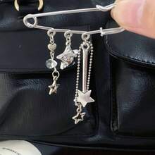 1-Piece Beaded Pin Pendant Keychain (Including Beads And Pin Bags) - Sweet Star Chain, Suitable For Backpack Decoration, Keys, Bag Pendants, Fashion Gifts, Suitable For Daily Travel - 1 - Xem 3