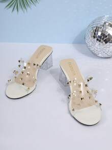 1 Pair Women's Fashion Casual Thick Sole Block Heel Sandals - Beige - View 8