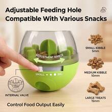 Adjustable Feeding Hole, Maze Design, Gravity Balanced Interactive Pet Slow Feeder Ball, Suitable For Dogs & Cats, Relieves Boredom, Promotes Healthy Eating, Easy Disassembly & Cleaning - Multicolor - View 5