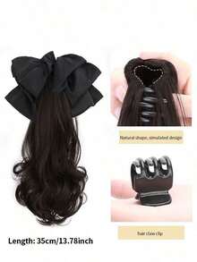 Kẹp tóc nơ lớn có thể tháo rời, kẹp tóc dài xoăn gợn sóng cho tóc giả. - Nhiều màu - Xem 9