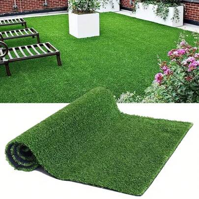 Outdoor Artificial Grass Carpet, Patio Garden Decor Mat, Fairy Garden Fake Turf Flooring