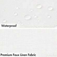 Long Scalloped Shower Curtain Linen Textured With 12 Metal Hooks Cute Extra Long Heavy Duty Washable Waterproof Cloth Shower Curtains With Black Border For Bathroom Hotel Bathtub,White - Trắng - Xem 5