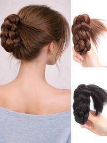 Tóc giả búi rối tự nhiên cho nữ, búi tóc kẹp càng cua, búi tóc giả bồng bềnh phía sau đầu. - Nhiều màu - Xem 9