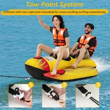Yellow Inflatable Towable Tube Banana Boat For Boating,Inflatable Boat, Inflatable Floating Object, Rubber Boat - Yellow - View 5