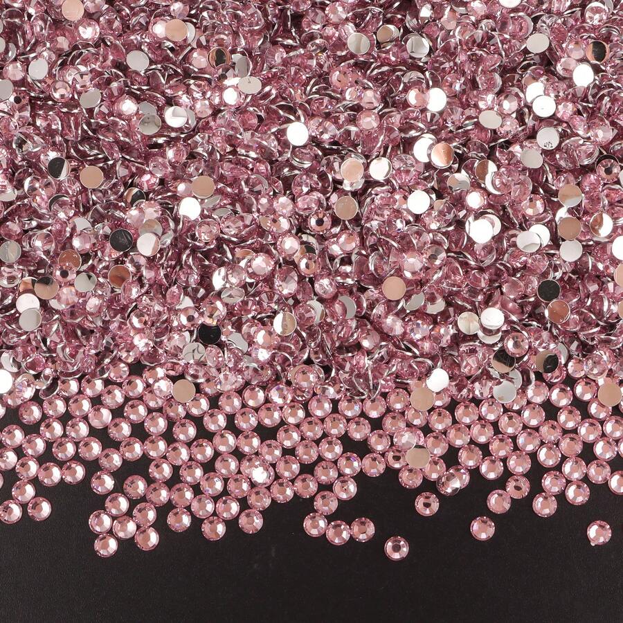 0,2cm/0,3cm/0,4cm/0,5cm Đá Rhinestone Nhựa Acrylic Trang Trí Pha Lê Mặt Sau Phẳng, Đồ Thủ Công Tự Làm, Giày Dép, Phụ Kiện Quần Áo