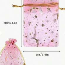 100pcs Children's Party Candy Gift Bags, Exquisite Small Mesh Bags, Small Gift Packaging Bags, Mesh Candy Bags, Children's Birthday Party Souvenirs Bags, Mini Exquisite Small Gift Bags, Holiday Candy Storage Bags - Multicolor - View 8