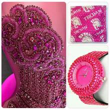 Resin Rhinestone Flat Back Crystals, Faux Diamond Water Cup Toy Handmade DIY, Shoe & Boot, Clothing Decoration Material, Cup, Shiny Idol Fan Support Fan Making Material - A62 Deep Rose Red - View 3
