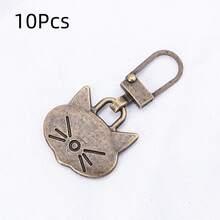 Tirador de cremallera con forma de gato, reparación rápida desmontable, repuesto universal de colgante de tirador de cremallera de metal, sin necesidad de herramientas para bolsos, ropa, chaquetas, zapatos y botas - multicolor - Ver 25