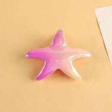 Dopamine Aurora Gradient-Colored Ocean Sea Star Grasping And Holding A Girl, Summer Gentle Atmosphere, Fake Gentle And Romantic Updo, Hair Claw, Daily Photo-Taking, Half-Up Hairstyle, Female Hair Accessory Hair Clip - Multicolor - View 15