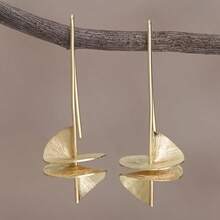 Vintage Creative Rotating Blade Pendant Earrings, Suitable For Daily Wear And Parties, Excellent Birthday Gift For Women - Gold - View 1
