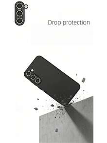 黑色哑光手机壳，适用于 V40 Lite 5G 全球版、Y33s 5G（中国版），纤薄、柔韧、防刮、耐磨、防震、防黄变，带保护框和摄像头保护设计，轻巧便携、防指纹、防滑，全包覆式 TPU 保护壳 - 黑色 - 查看 7