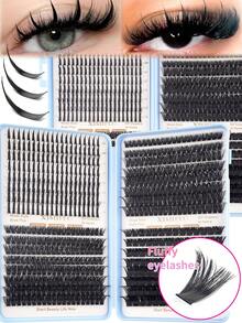 120pcs/Pack Moist Fluffy Thick Faux Mink False Eyelashes, Cartoon Cosplay Lightweight Doll Lashes, Reusable, Create Dramatic Makeup, C-Curl, Ample Quantity, Premium Quality, Lowest Price, New DIY False Eyelashes, Fluffy And Soft, 3D Mink False Eyelashes, False Eyelashes, Makeup, Eyelash Extensions, Short Lashes, DIY False Eyelashes, Light-Colored Lashes, DIY Eyelash Extensions At Home - D - 查看 1