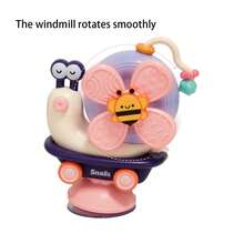 5-In-1 Rotating Snail Scented Toy, Snail Rotating Pinwheel Toy With Mini Fan, Interesting Soothing Toy - Purple - View 3