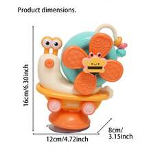 5-In-1 Rotating Snail Scented Toy, Snail Rotating Pinwheel Toy With Mini Fan, Interesting Soothing Toy - Purple - View 8