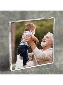 Blocs photo en acrylique personnalisés - 3 tailles, histoire d'amour personnalisée - parfait pour les anniversaires, les mariages, les remises de diplômes, les pendaisons de crémaillère - un cadeau unique pour les couples - un cadeau unique pour lui et elle, un trésor de souvenirs - Multicolore - Voir 9