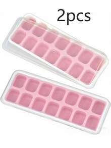 1pc/2pcs Covered Ice Cube Tray. Silicone Ice Mold. Reusable Ice Tray For Mixing Cocktails, Coffee, Beer, And Other Beverages. - Multicolor - View 6