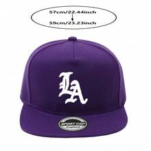 Unisex LA Print One-Style Flat-Brimmed Baseball Cap - LA Hat For &, Outdoor Activities, Vacation & Shopping, LA Letter, -Care For Retailers/Homers - 粉色 - 查看 2