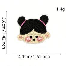 1 miếng vá vải thêu vi tính kiểu Hàn Quốc tự dán nhiệt, hình hoạt hình mini, có thể ủi. - Miếng vá vải hình nhân vật hoạt hình - Xem 4