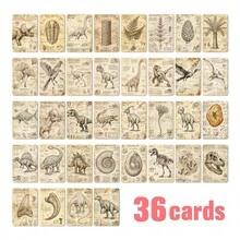 36张恐龙科学知识闪卡，早期教育史前生物闪卡，教学辅助卡 - 36張恐龍科普知識卡 - 查看 2