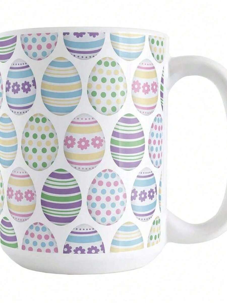 Taza De Huevos De Pascua _ Taza De Café De Primavera. - Color de la imagen - Ver 1