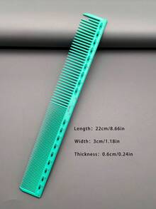 1pc/3pcs/5pcs/6pcs Heat-Resistant Durable Hair Styling Comb Set, 19 Models Available, Macaron Color With Ruler, Suitable For Long/Short Hair, Cutting, Styling, Salon/Home/Travel Use - Mint Blue - View 31
