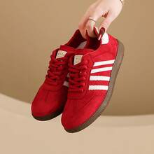 Women's Sneakers New Thick Soled Height-Increasing Women's White Shoes Can Be Paired With Various Pants And Clothes Outdoor Sports Shoes Street Style - Đỏ - Xem 3