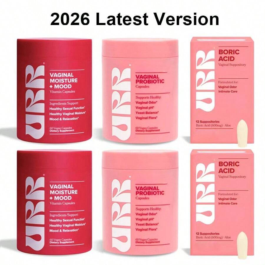 Miriyalyad 2026 URR Feminine Care Kit: Probiotics + Moisture/Mood Caps + Boric Acid Suppositories | Balance, Lubricate & Odor Control[Free Shipping ](2026 Latest Version) - 2 bộ - Xem 1