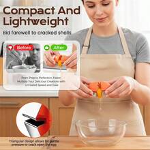 1pc Stainless Steel Egg Separator, Multifunctional Egg Beater, Suitable For Raw And Cooked Eggs, Handheld Kitchen Tool, Easy To Separate Egg Yolk And Egg White - Multicolor - View 3