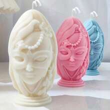 DIY手工石膏香薰石硅胶模具，饰以西方美女肖像 - 美女頭像 - 查看 1