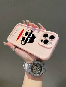 Paul Frank 授权竹制手机壳，全包防震保护，带摄像头保护盖，棋盘格猴子图案，全新设计，适用于 13/14/15/16/17 Pro Max - 彩色 - 查看 5