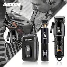 三合一黑色理发套装，专业男士理容套装，带USB充电式理发器，理想的情人节礼物 - 多色 - 查看 2