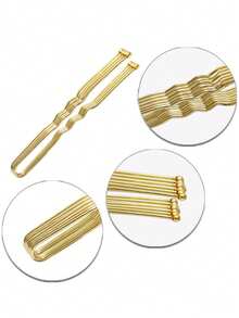 50 chiếc kẹp tóc hình chữ U vô hình dành cho nữ, phụ kiện tóc thời trang. - Nhiều màu - Xem 3