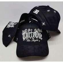 Gorra Béisbol ThirtyOne Los Ángeles – Estilo Gótico Urbano Ajustable - Negro - Ver 2