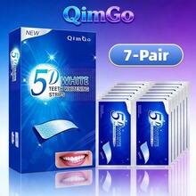 14 Sets/28 piezas Tiras blanqueadoras de dientes 5D, limpieza profunda, aliento fresco, pegatinas blanqueadoras de dientes - Gel - Ver 22