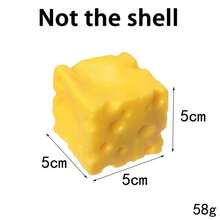 1pc Extra Large Square Cheese & Cheese Crust Slow Rebound Toy, Soft And Fluffy Realistic Bread Texture, TPR Outer Shell, Suitable As Birthday, Christmas, Halloween, Easter Gift (Hollow Inside) - Multicolor - View 15