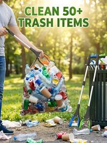 360° Rotatable Non-Slip Claw Gripper With Magnetic Reminder, Foldable Design For Outdoor Trash Collection And Home Cleaning, Heavy Duty Extended Handle Lightweight Suitable For Elderly And Wheelchair Users, Indoor And Outdoor Use - Multicolor - View 8