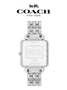 Coach Đồng hồ nữ CASS Series máy quartz, vỏ màu bạc, dây đeo bằng thép không gỉ màu bạc, mặt số màu xanh nhạt. - Bạc - Xem 9