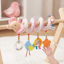 1pc Baby Toys For Stroller And Car Seat , Donkey Elephant Doll Decor For Newborn Baby Boys And Girls, Baby Essentials, Plush Activity Sensory Baby Toys For 0-12 Months, Baby Shower Birthday Present Best Gifts For Christmas Halloween Holiday Ramadan Party, Holiday Essential, Travel Essentials - Pink - View 2