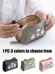 Portable Medicine Bag, Cute Cartoon Smiling Face Printed Medicine Bottle Pills, Compact Pill Storage, Suitable For Daily/Outdoor/Travel Medicine Storage, Health Essentials, Conscious And Portable Users, Essential Medical Accessories, Multifunctional Fabric Small Medicine Bag, Portable Medical Emergency Kit, Outdoor Travel Medicine Bag, Dormitory Emergency Medicine Storage Bag (Multi-Color Optional) - Multicolor - View 3