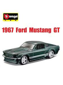 1:64 比例 Bburago 野马 Shelby GT500 合金模型车 - 实际尺寸：（3.5 英寸/8.5 厘米），如图所示！合金车身，可开启车门，橡胶轮胎 - 成人收藏礼品 - 彩色 - 查看 18