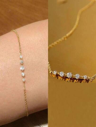 BALMORA 1 chiếc vòng tay bạc S925 đính đá Zirconia ngọt ngào và dễ thương, kiểu dáng nữ tính, đa năng, thích hợp làm quà tặng hàng ngày.